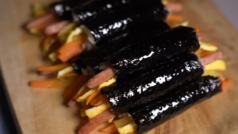 꼬마김밥 마약김밥 만들기/김밥맛있게 싸는법/겨자소스만들기