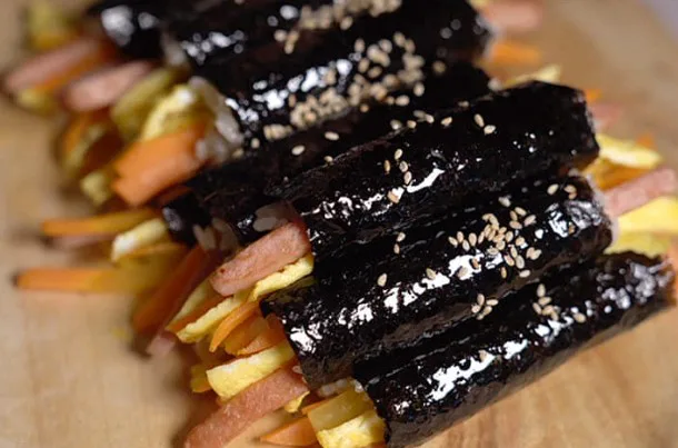 꼬마김밥 마약김밥 만들기/김밥맛있게 싸는법/겨자소스만들기