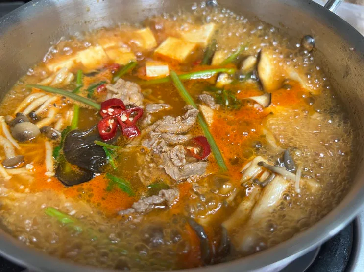 밀키트 쇠고기전골 맛있네~~마켓컬리 추천상품