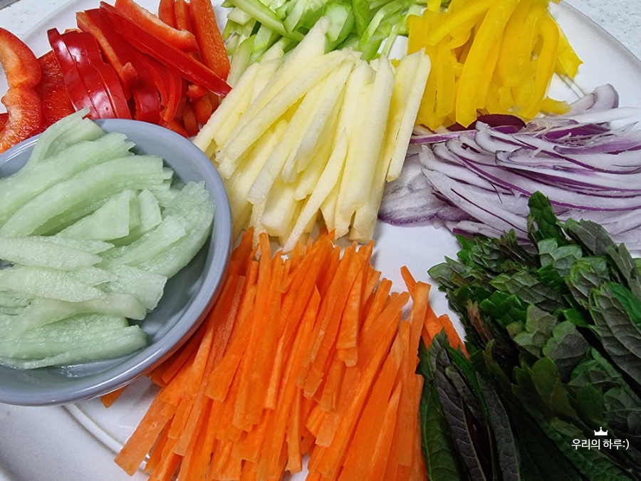 월남쌈 재료 8가지 컬러푸드 요리 5 4 2
