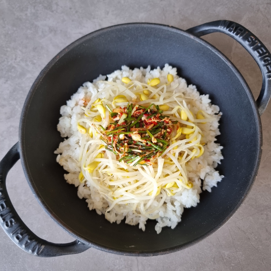 콩나물밥 양념장 만들기 아삭함이 살아있는 콩나물솥밥 14 15 2