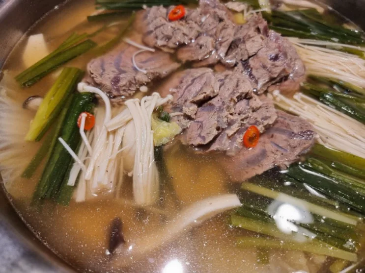 여름 보양식 아롱사태전골 가성비 좋은 미국산 소고기로 만들었어요