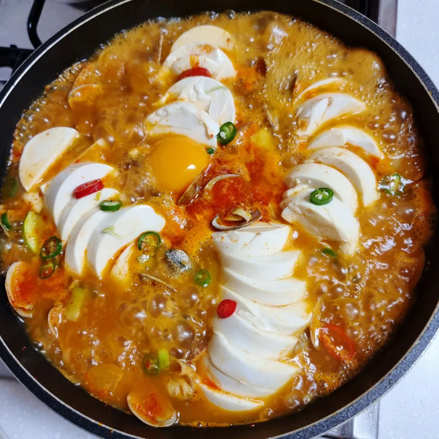 순두부찌개 끓이는법 바지락 순두부찌개 레시피 양념 순두부 요리 바지락해감