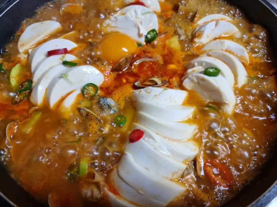 순두부찌개 끓이는법 바지락 순두부찌개 레시피 양념 순두부 요리 바지락해감