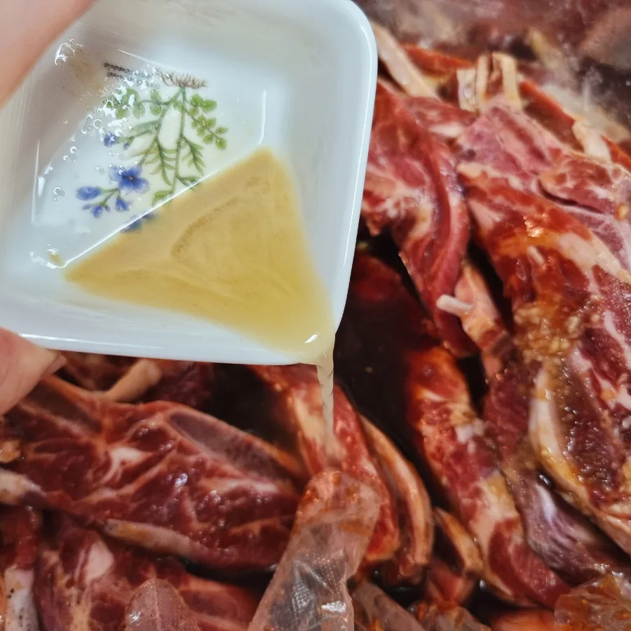 냉동 LA갈비재는법 키위 양념장 LA갈비구이 만드는법