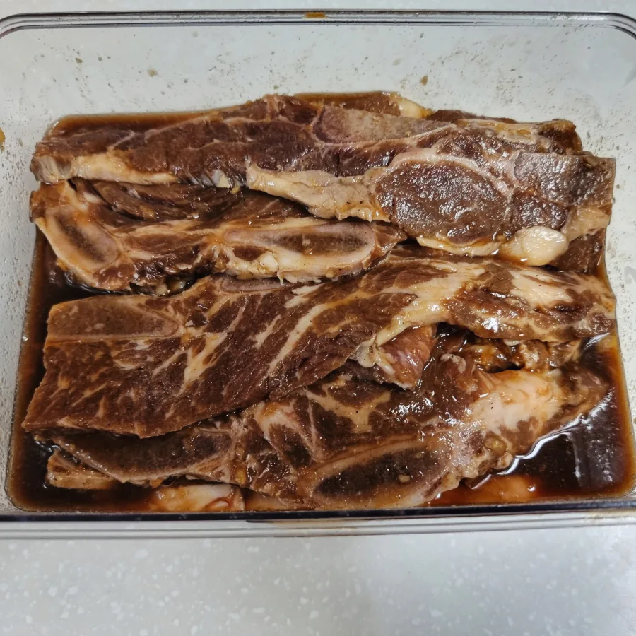 냉동 LA갈비재는법 키위 양념장 LA갈비구이 만드는법