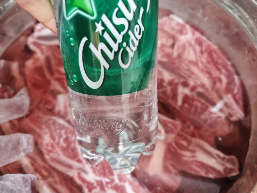 냉동 LA갈비재는법 키위 양념장 LA갈비구이 만드는법 7 5 3