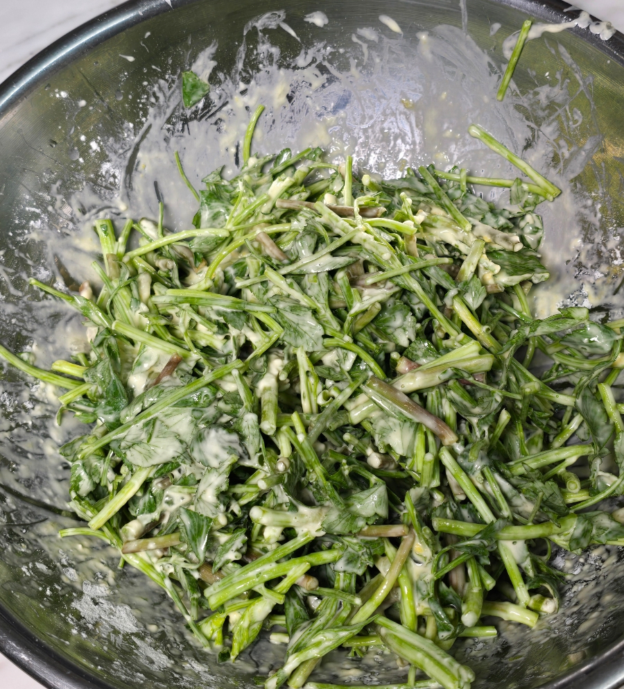 보리새우 미나리전 맛집사장님 비법! 미나리보리새우전 부침개 13 10 3