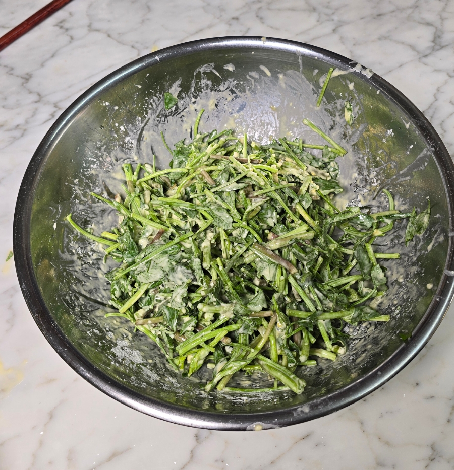 보리새우 미나리전 맛집사장님 비법! 미나리보리새우전 부침개 14 11 4