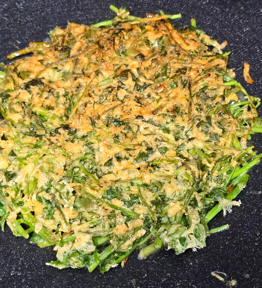 보리새우 미나리전 맛집사장님 비법! 미나리보리새우전 부침개 23 18 3