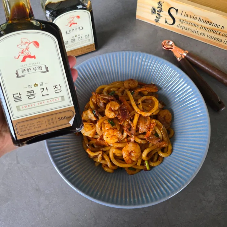 볶음우동 만드는법 맛간장으로 5분만에 요리하는 방법 달콩간장