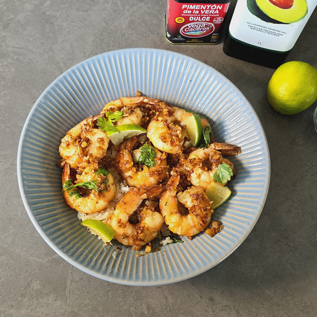 새우덮밥 버터구이