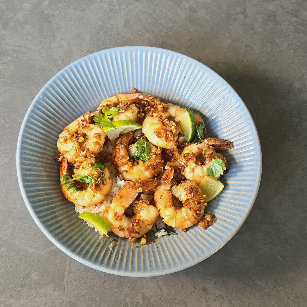 새우덮밥 버터구이