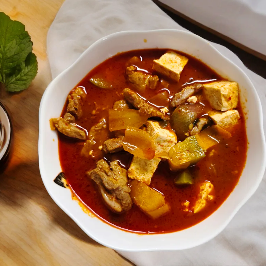 류수영 고추장찌개 레시피 감자 돼지고기 애호박 찌개