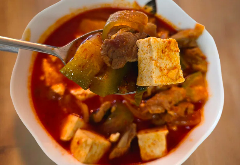 류수영 고추장찌개 레시피 감자 돼지고기 애호박 찌개