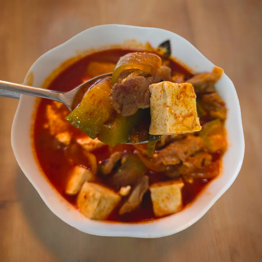 류수영 고추장찌개 레시피 감자 돼지고기 애호박 찌개