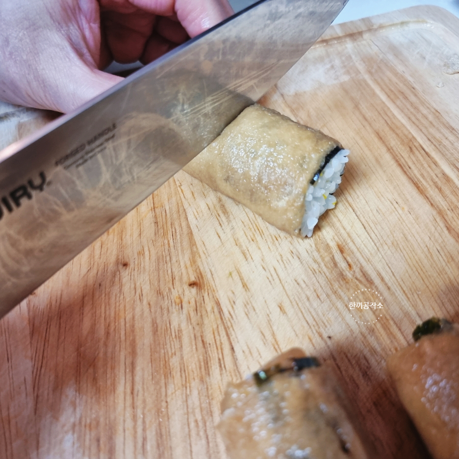 롤유부초밥 만들기 크래미 유부초밥 풀무원 17 15 12