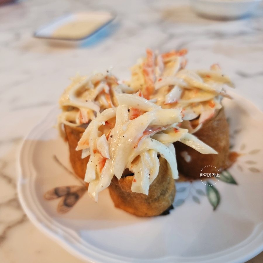 롤유부초밥 만들기 크래미 유부초밥 풀무원 30 27 7