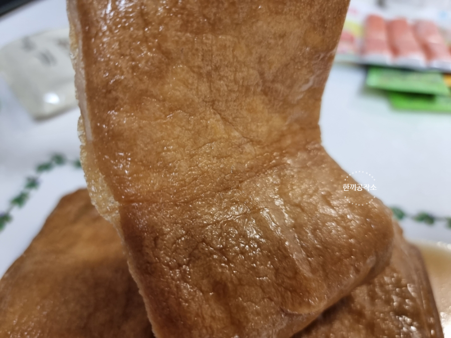 롤유부초밥 만들기 크래미 유부초밥 풀무원 8 7 16