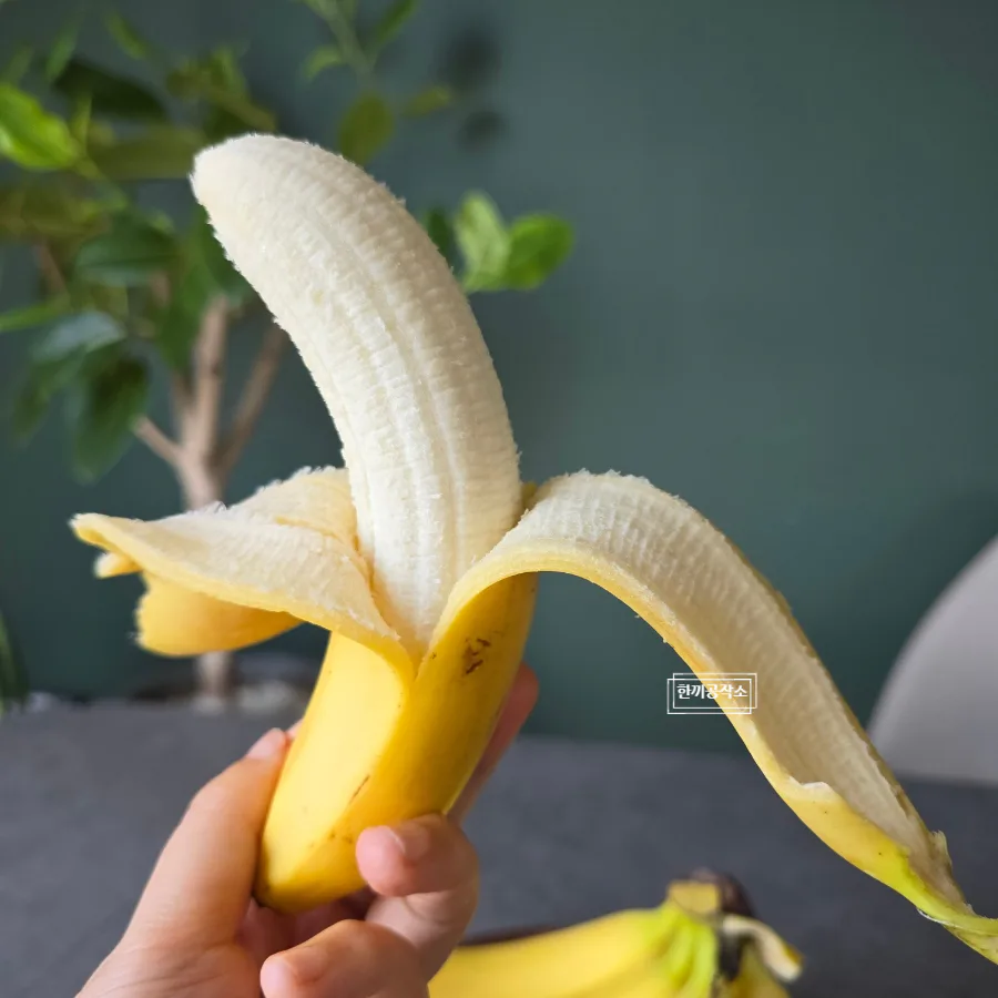 바나나 견과류 쉐이크 만들기 아침식사대용 바나나 1개 칼로리