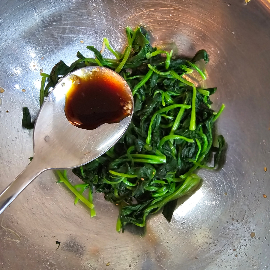 간단 시금치무침 레시피 시금치나물무침 시금치 데치기 요리 14 13 136