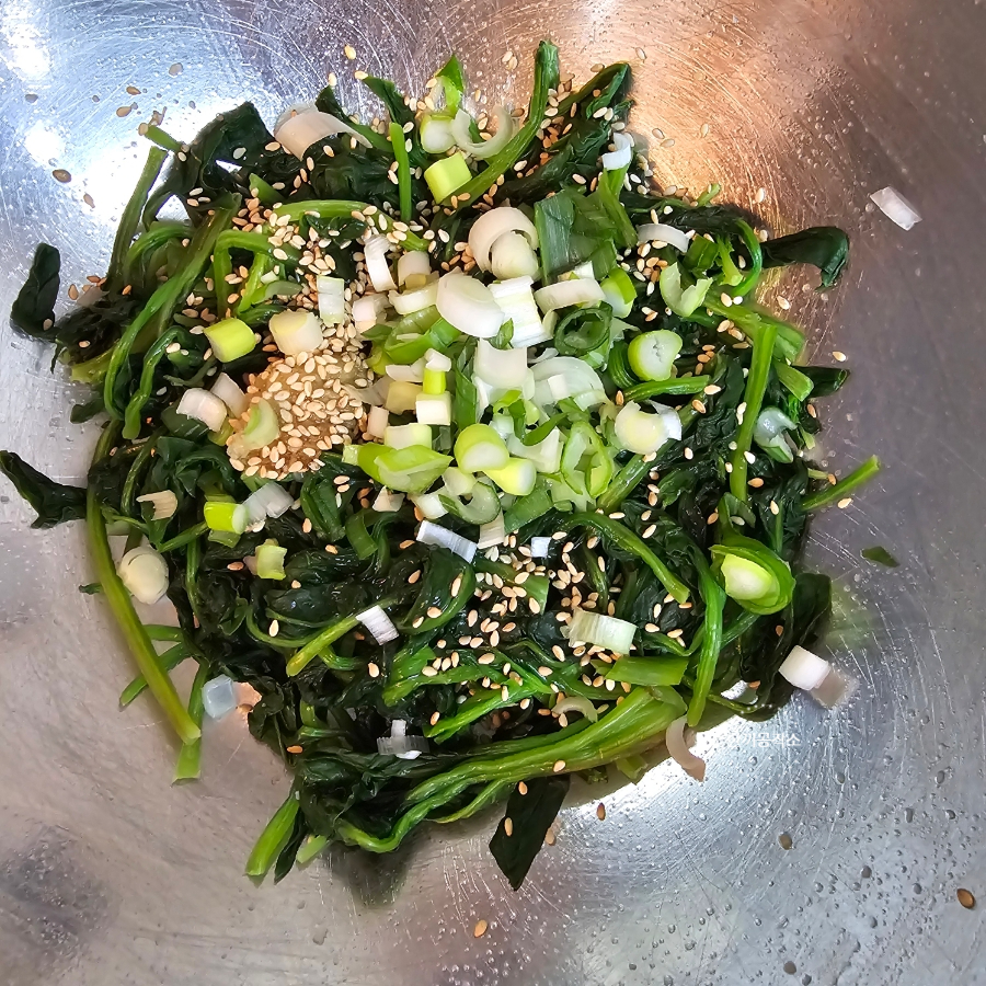 간단 시금치무침 레시피 시금치나물무침 시금치 데치기 요리 18 17 113