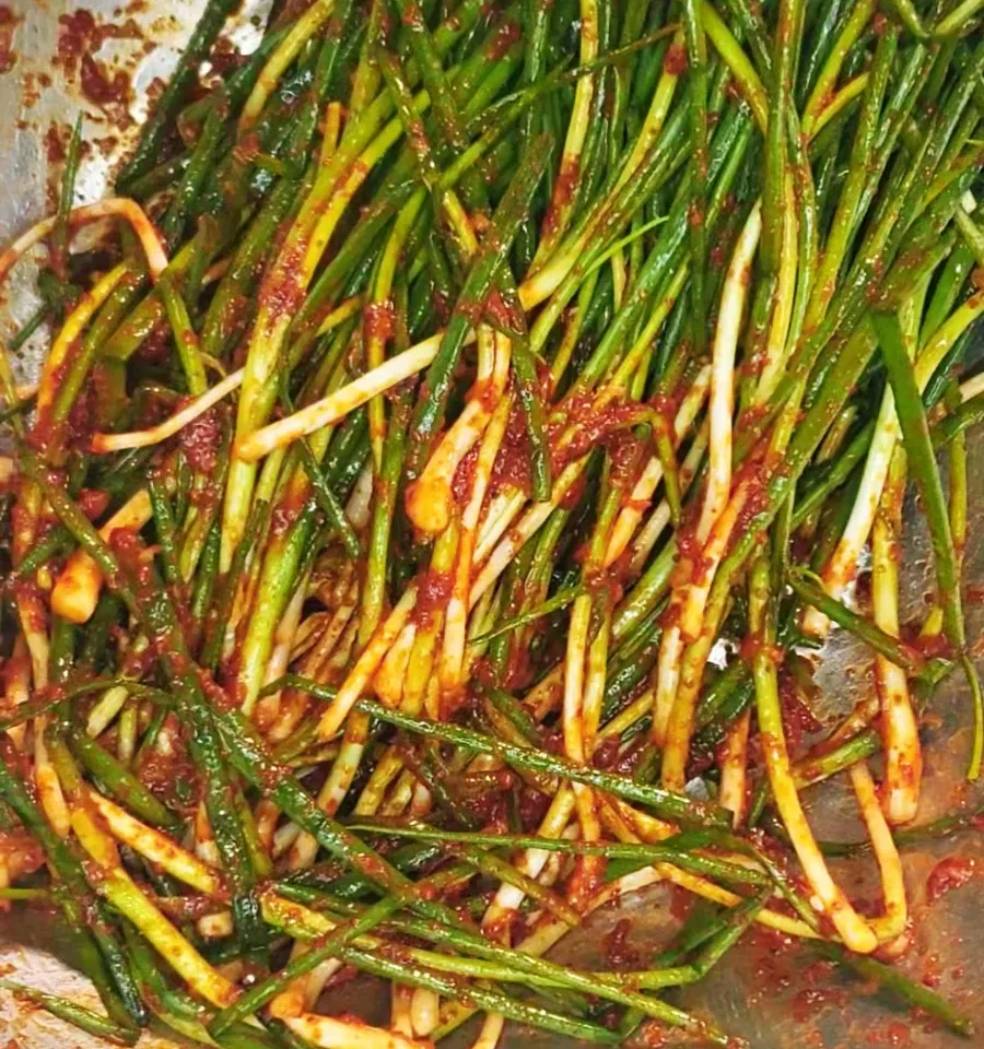 파김치 맛있게 담그는 법 쪽파김치 실파 김치 양념 레시피