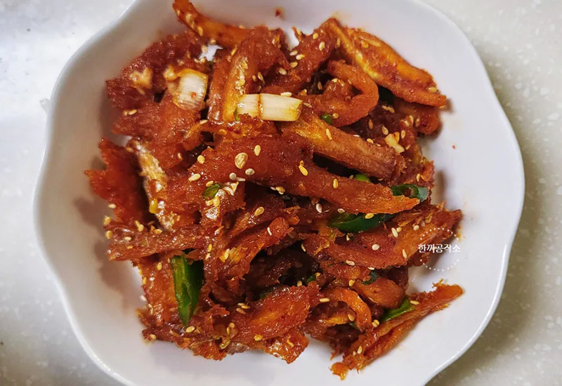 황태채무침 북어채무침 만드는 법 촉촉한 황태채 레시피