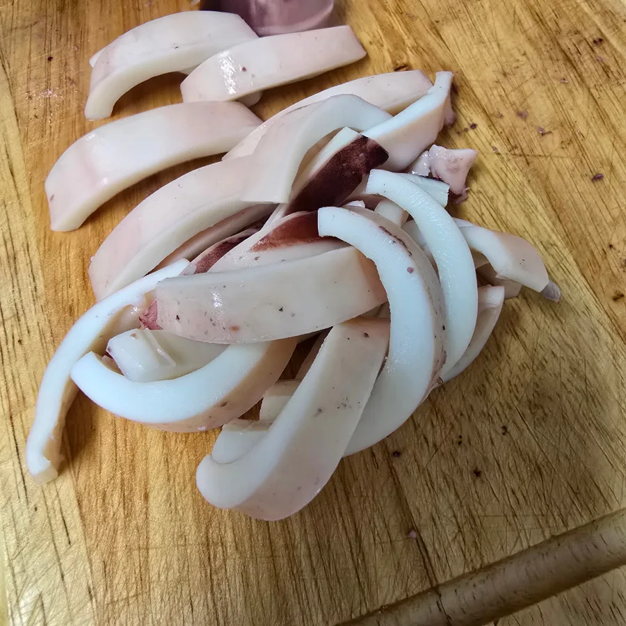 오징어초무침 레시피 오징어무 양념 만들기 오징어 데치기