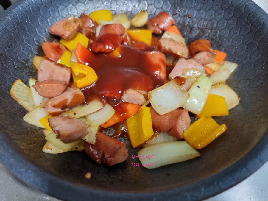 쏘야볶음 냉털요리 소세지야채볶음 백종원 레시피 만들기 21 소세지야채볶음