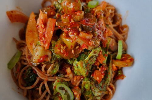 오이지무침 비빔국수