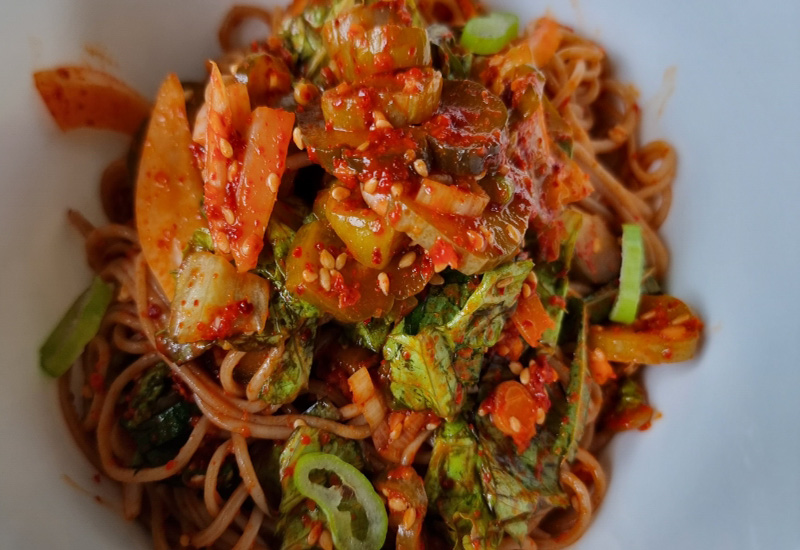 오이지무침 비빔국수