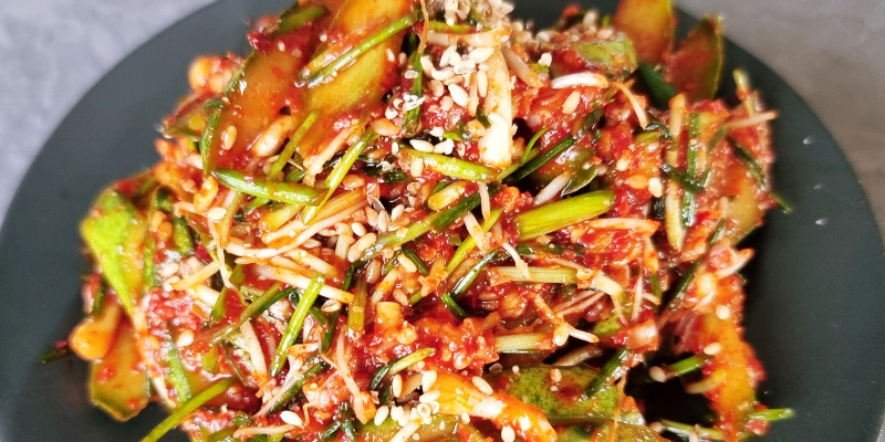 오이달래무침
