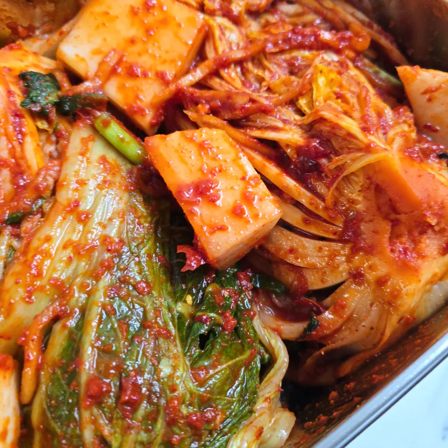 김장김치 양념 레시피 고랭지 절임배추 20kg 양념 김장육수 만들기