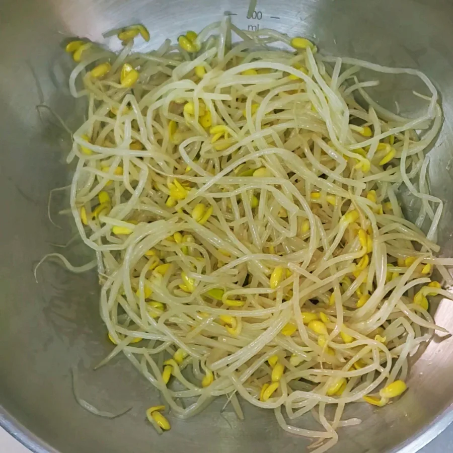 하얀 콩나물무침 레시피 참치액 콩나물 삶는시간 삶기