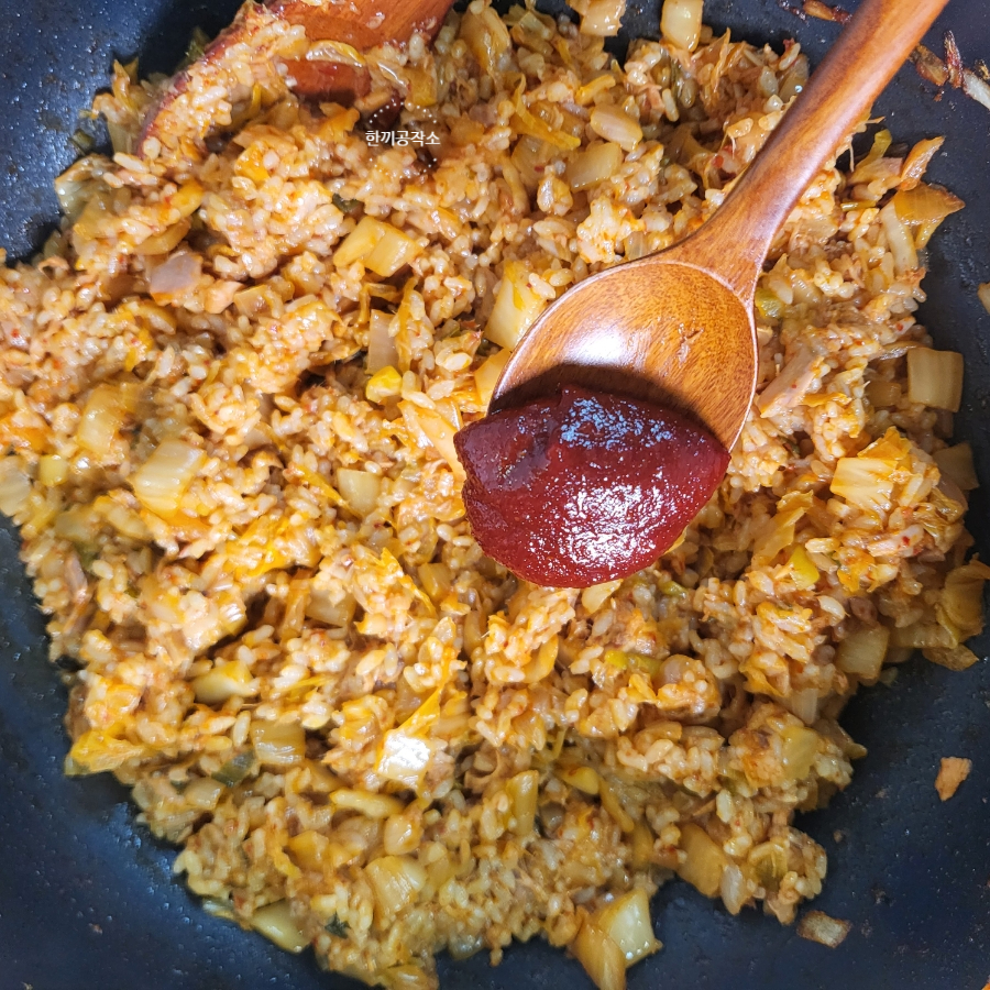 백종원 김치볶음밥 레시피 참치 간단 김치볶음밥 만들기 18 17 5