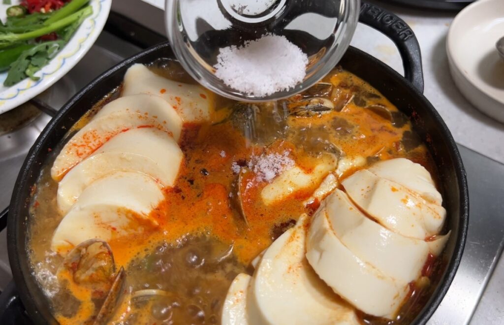 순두부찌개 끓이는법 백종원 레시피 바지락 순두부찌개 양념장 18 바지락 순두부찌개