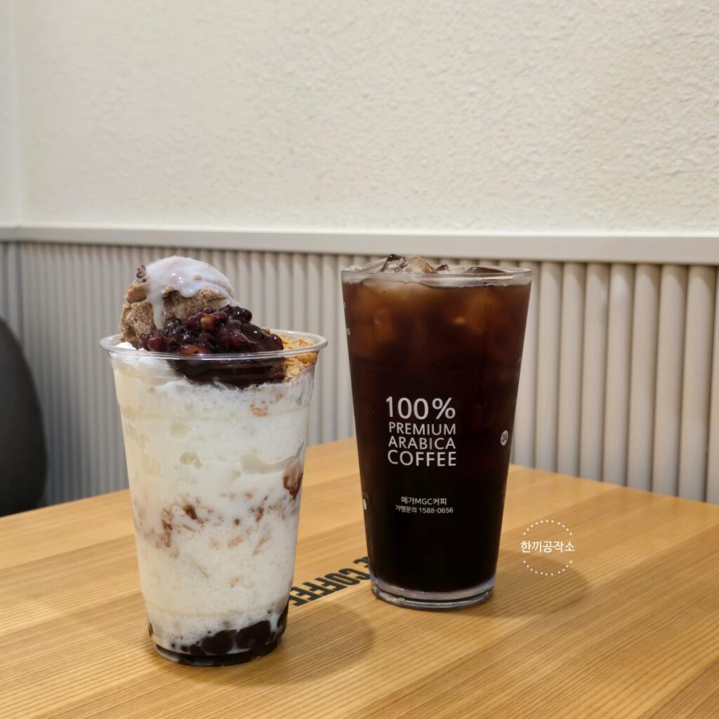 메가커피 팥빙수, 세 번 도전 끝에 맛본 후기!(메가커피 팥빙젤라또파르페) 12 10 14