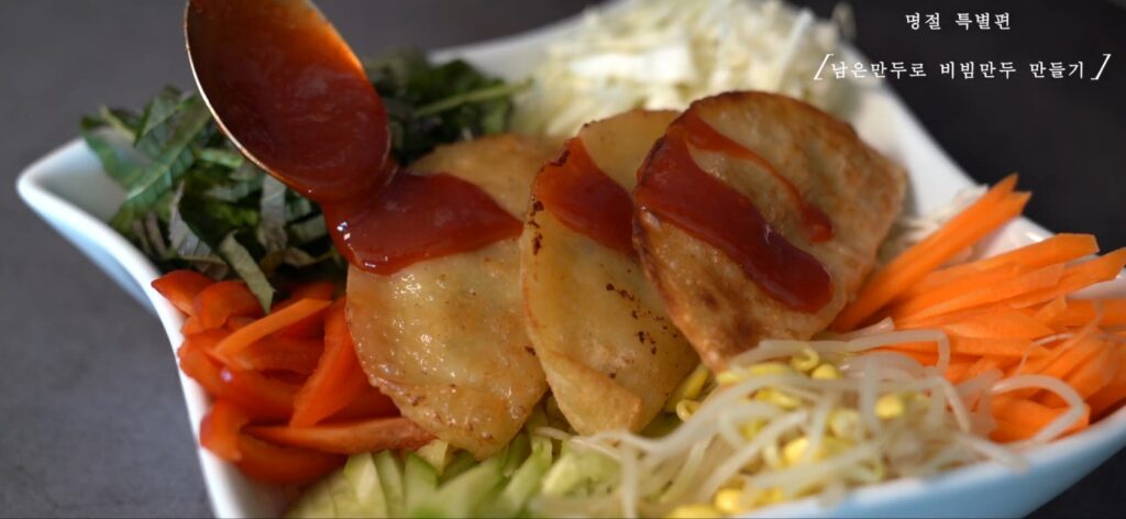 명절 남은 음식의 변신! 잡채호떡 & 매콤 비빔만두 레시피 40 35 9