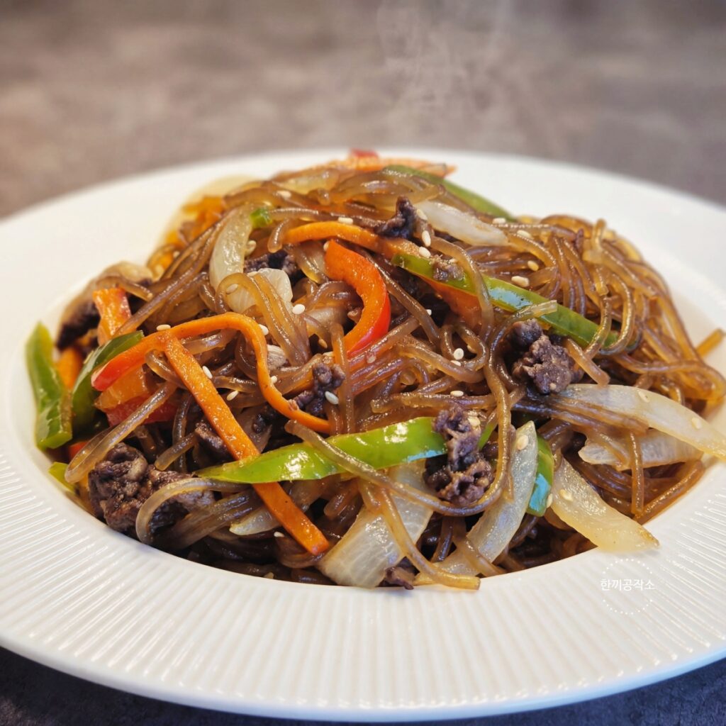 잡채 황금레시피, 절대 불지 않는 식당이모님비법(당면 삶기 시간) | 한끼공작소 4 9 | 한끼공작소