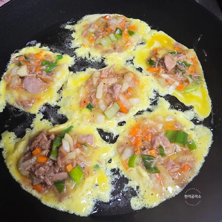 참치전 만드는법, 밀가루 없이 계란으로만 바삭하게! (초간단 냉장고 파먹기)