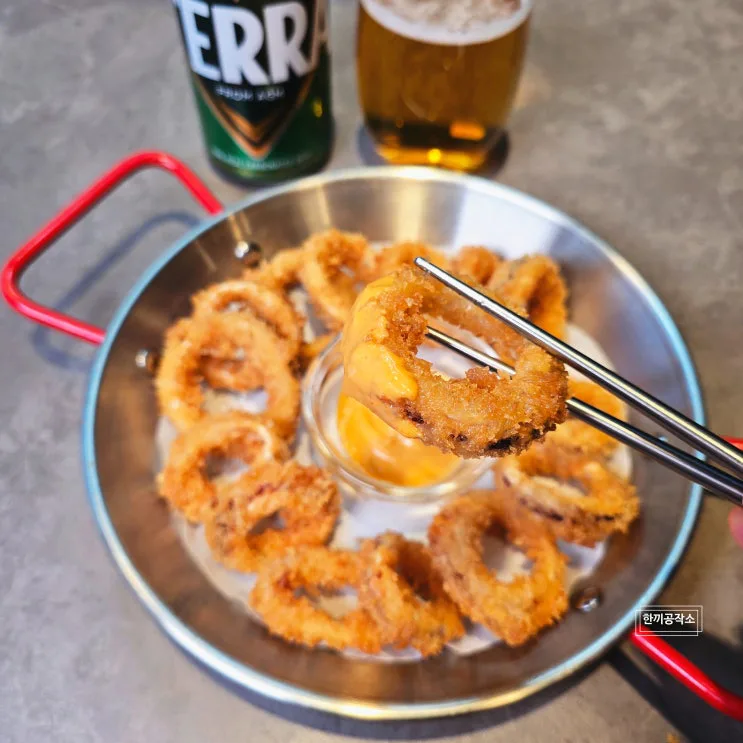 냉동 오징어링, 빵가루만 묻혀 튀겼는데 한 접시에 1,854원 🍺