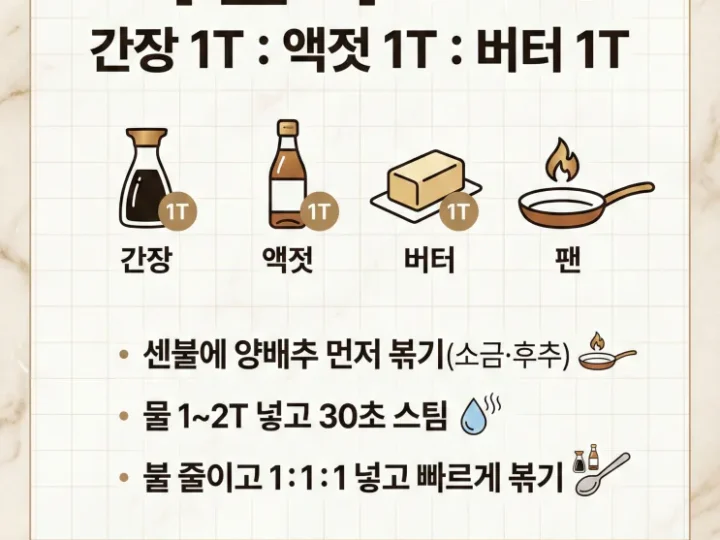 성시경 양배추볶음 레시피, 솔직히 버터가 다 했습니다 (찐 후기)