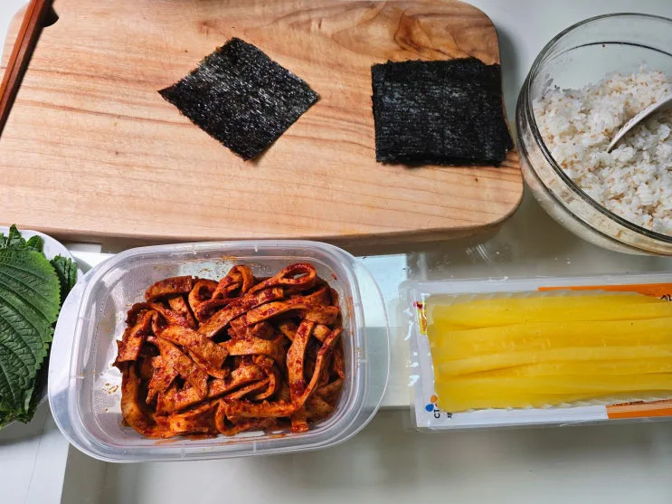 매운 어묵 꼬마김밥 만들기, 3개만 먹으려다 순삭!