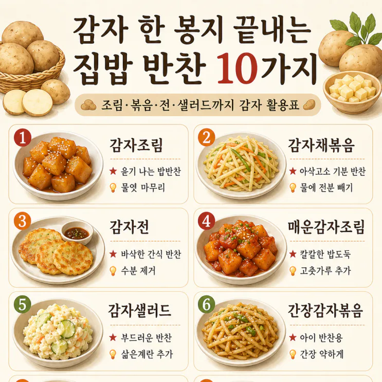 감자 한 봉지 순삭, 감자 반찬 12가지 (싹 나기 전에)