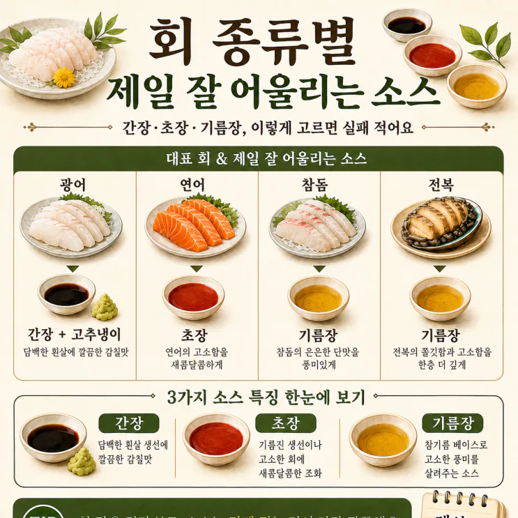 회는 다 초장? 광어엔 사실 이 소스가 "정답"이에요