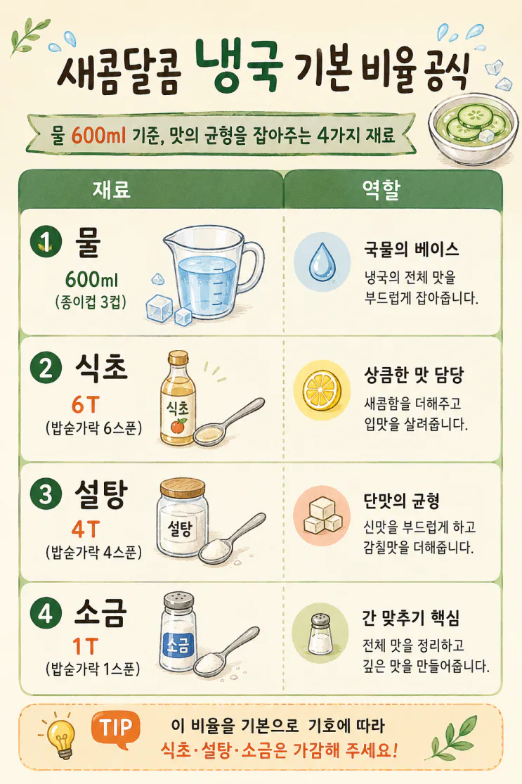 오이냉국 레시피, 6146 황금비율이면 여름냉국 9가지 끝