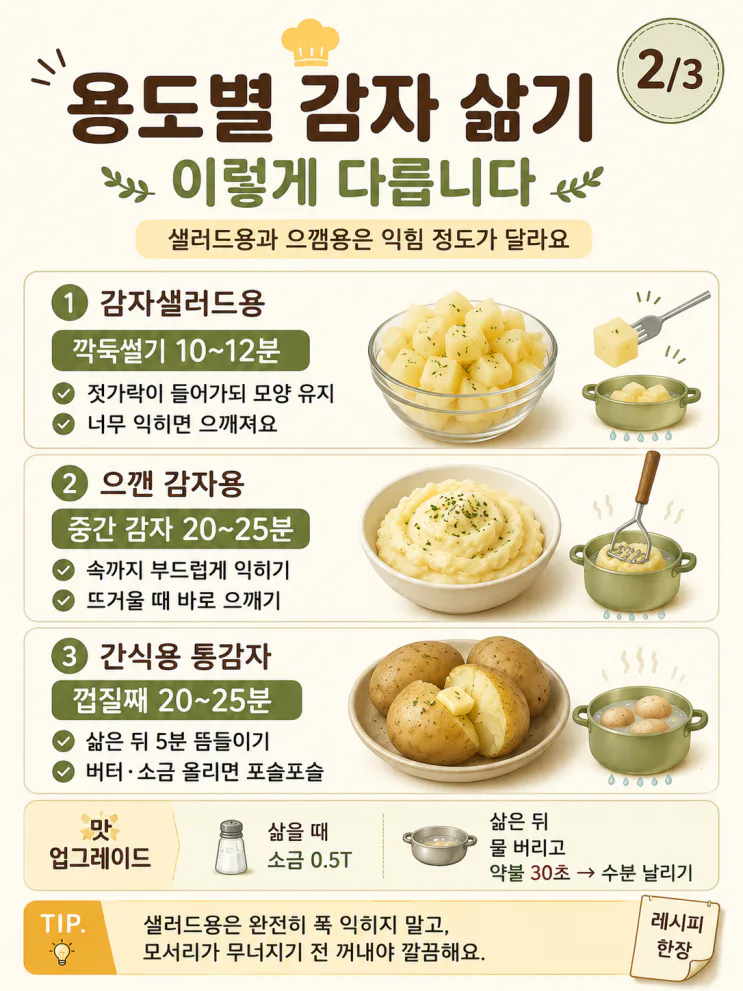 감자 삶는 법, 포슬포슬 망하는 이유 6가지