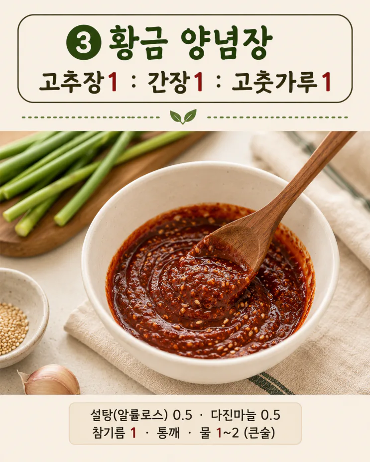 마늘쫑비빔밥, 제철 막바지에 딱 — 데치기 30초·황금비율 1:1:1
