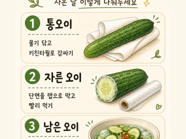 오이 금방 물러요? 6월 오이 보관 핵심은 ‘물기’였어요